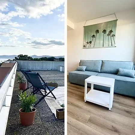 Beautiful Private Rooftop With Sea View 4 People Apartment *